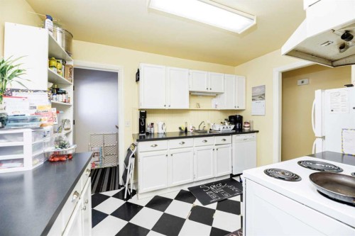 4216 37 Street, Red Deer, AB - Indoor Photo Showing Kitchen With Double Sink