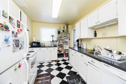 4216 37 Street, Red Deer, AB - Indoor Photo Showing Kitchen With Double Sink