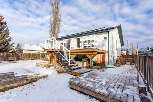 34 Iron Wolf Ridge, Lacombe, AB - Outdoor With Deck Patio Veranda