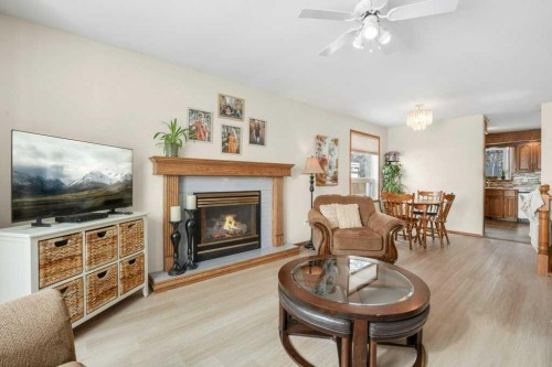 6418 55 Avenue, Ponoka, AB - Indoor Photo Showing Living Room With Fireplace