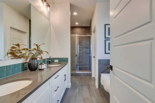 56 Dawson Wharf Mount, Chestermere, AB - Indoor Photo Showing Bathroom