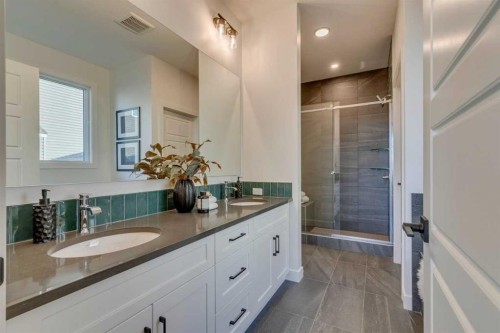 56 Dawson Wharf Mount, Chestermere, AB - Indoor Photo Showing Bathroom