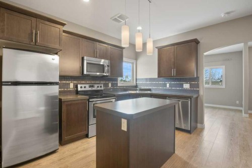 143 Vanier Drive, Red Deer, AB - Indoor Photo Showing Kitchen With Stainless Steel Kitchen