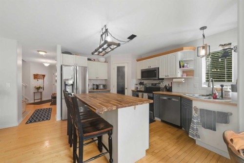 65 Asmundsen, Red Deer, AB - Indoor Photo Showing Kitchen With Double Sink With Upgraded Kitchen