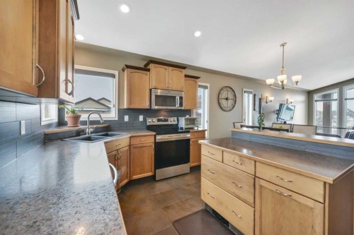 55 Carter Close, Red Deer, AB - Indoor Photo Showing Kitchen With Stainless Steel Kitchen With Double Sink