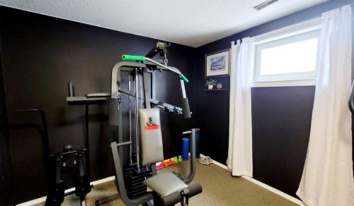 2 Westheights Drive, Didsbury, AB - Indoor Photo Showing Gym Room
