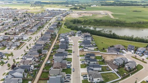 37 Arrowwood Close, Blackfalds, AB - Outdoor With Body Of Water With View