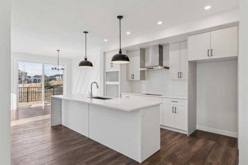 215 Sora Terrace Se, Calgary, AB - Indoor Photo Showing Kitchen With Upgraded Kitchen