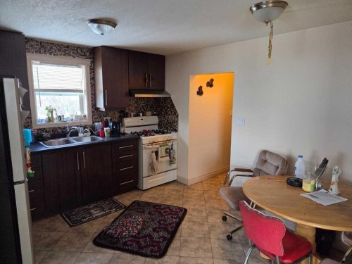 5214 50 Street, Castor, AB - Indoor Photo Showing Kitchen With Double Sink