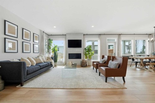 27 Eaton Crescent, Red Deer, AB - Indoor Photo Showing Living Room With Fireplace