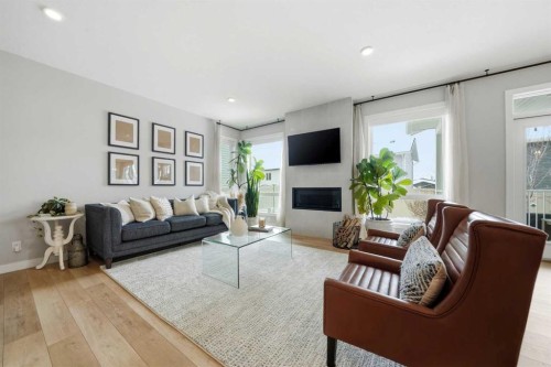 27 Eaton Crescent, Red Deer, AB - Indoor Photo Showing Living Room With Fireplace