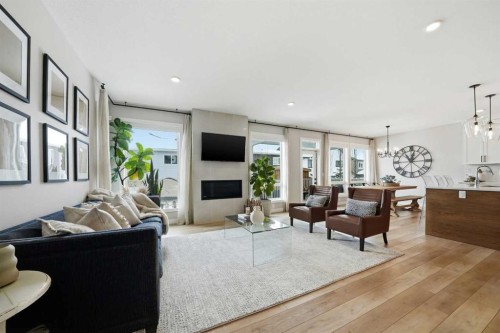 27 Eaton Crescent, Red Deer, AB - Indoor Photo Showing Living Room With Fireplace