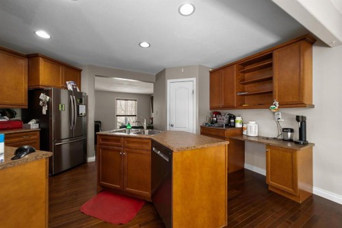 5809 28 Avenue, Camrose, AB - Indoor Photo Showing Kitchen With Double Sink