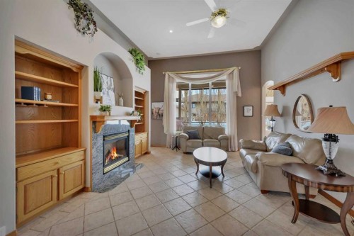 16 Askin Close, Red Deer, AB - Indoor Photo Showing Living Room With Fireplace