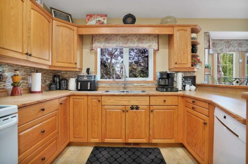 7 Revie Close, Red Deer, AB - Indoor Photo Showing Kitchen With Double Sink