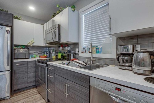 30 Tagish Avenue, Red Deer, AB - Indoor Photo Showing Kitchen With Double Sink