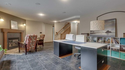 33 Parkside Crescent, Blackfalds, AB - Indoor With Fireplace