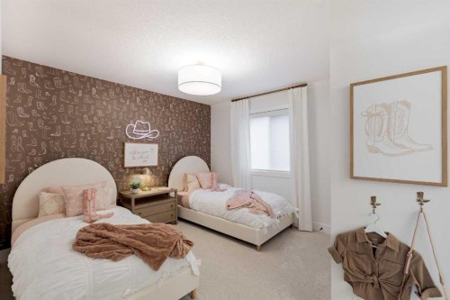 192 Amblestone Crescent Nw, Calgary, AB - Indoor Photo Showing Bedroom