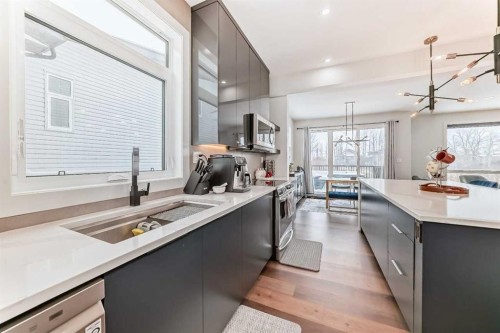 153 Emerald Drive, Red Deer, AB - Indoor Photo Showing Kitchen With Upgraded Kitchen