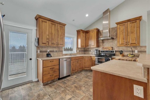 29 Emily Crescent, Lacombe, AB - Indoor Photo Showing Kitchen