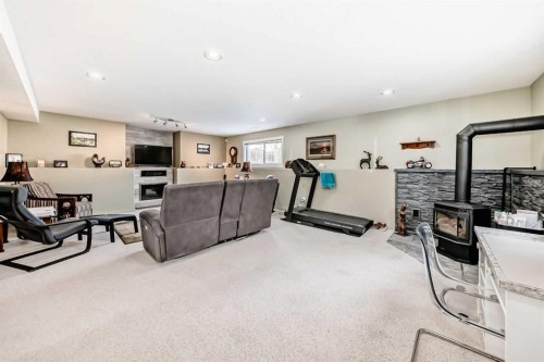 232 Deschner Close, Red Deer, AB - Indoor With Fireplace