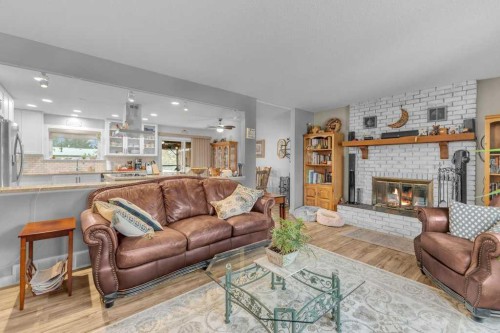 16 Markle Crescent, Red Deer, AB - Indoor Photo Showing Living Room With Fireplace