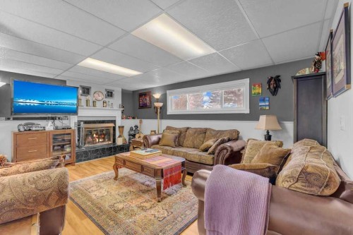 16 Markle Crescent, Red Deer, AB - Indoor Photo Showing Living Room With Fireplace