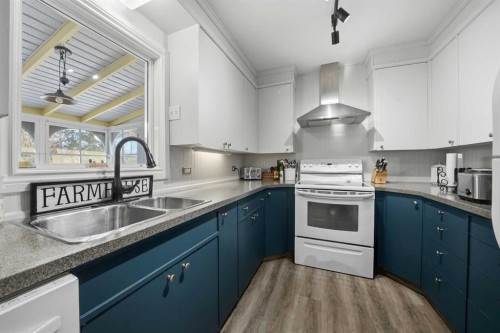 3722 44 Avenue, Red Deer, AB - Indoor Photo Showing Kitchen With Double Sink