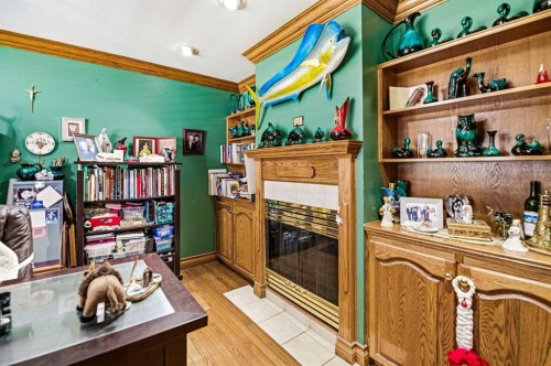 3000 35 Street, Ponoka, AB - Indoor Photo Showing Other Room With Fireplace