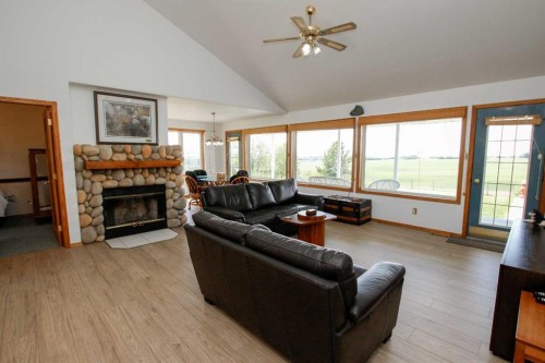 37466 Range Road 263, Rural Red Deer County, AB - Indoor Photo Showing Living Room With Fireplace