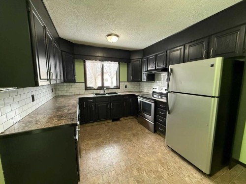 5112 55 Ave, Ponoka, AB - Indoor Photo Showing Kitchen With Double Sink