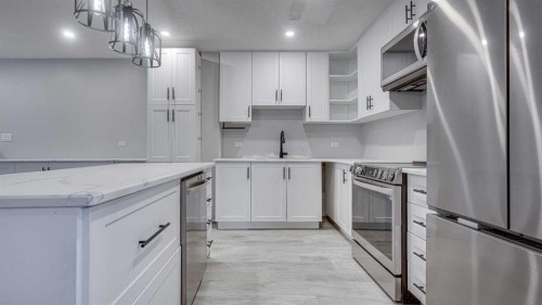 45 Nichols Crescent, Red Deer, AB - Indoor Photo Showing Kitchen With Upgraded Kitchen