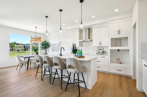 98 Creekstone Place Sw, Calgary, AB - Indoor Photo Showing Kitchen With Upgraded Kitchen