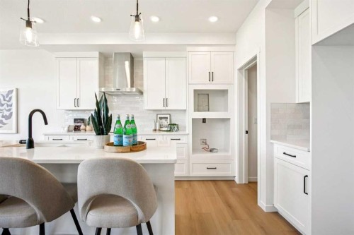 98 Creekstone Place Sw, Calgary, AB - Indoor Photo Showing Kitchen With Upgraded Kitchen