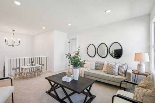 98 Creekstone Place Sw, Calgary, AB - Indoor Photo Showing Living Room