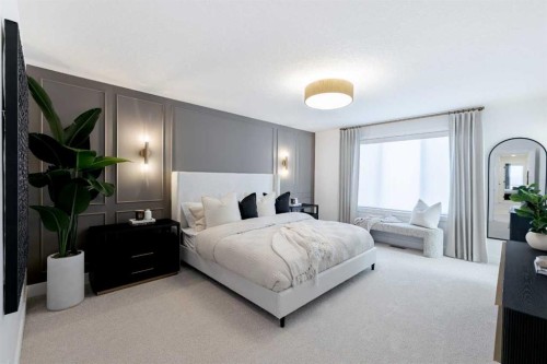 236 Amblestone Crescent Nw, Calgary, AB - Indoor Photo Showing Bedroom