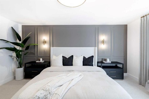236 Amblestone Crescent Nw, Calgary, AB - Indoor Photo Showing Bedroom