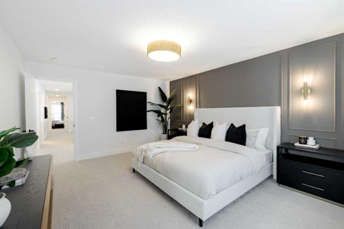 236 Amblestone Crescent Nw, Calgary, AB - Indoor Photo Showing Bedroom