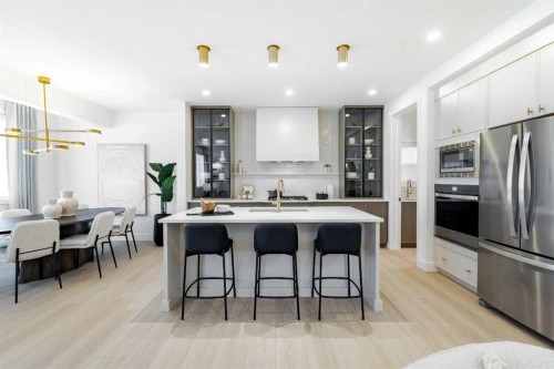 236 Amblestone Crescent Nw, Calgary, AB - Indoor Photo Showing Kitchen With Double Sink With Upgraded Kitchen