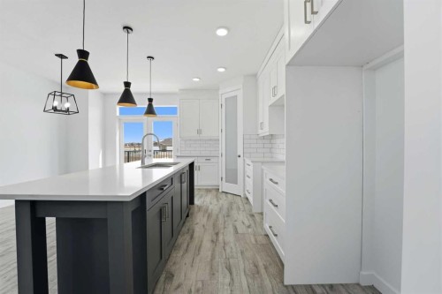 4240 Bauman Way, Innisfail, AB - Indoor Photo Showing Kitchen With Upgraded Kitchen