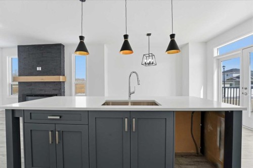 4240 Bauman Way, Innisfail, AB - Indoor Photo Showing Kitchen With Upgraded Kitchen