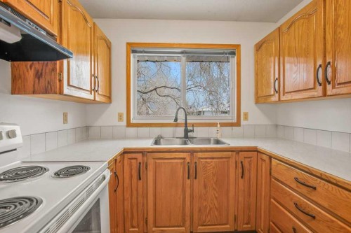 4721 46 Street, Sylvan Lake, AB - Indoor Photo Showing Kitchen With Double Sink