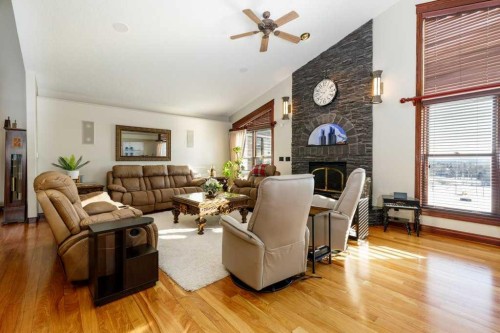 85 Oberlin Avenue, Red Deer, AB - Indoor Photo Showing Living Room With Fireplace