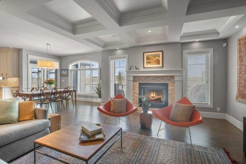 24 Sawyer Close, Red Deer, AB - Indoor Photo Showing Living Room With Fireplace