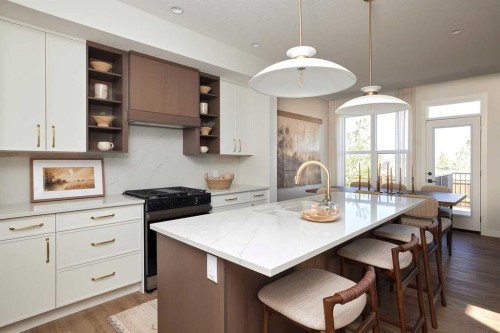 9 Shawnee Passage Sw, Calgary, AB - Indoor Photo Showing Kitchen With Upgraded Kitchen