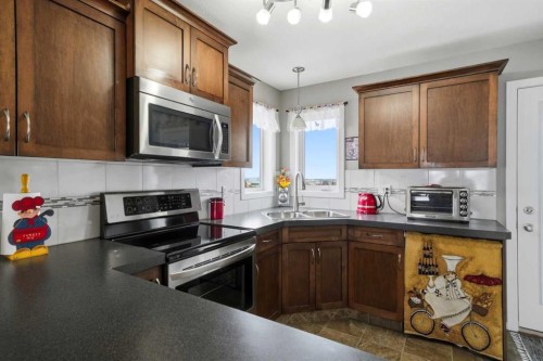 146 Truant Crescent, Red Deer, AB - Indoor Photo Showing Kitchen With Double Sink