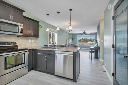 356 Kingston Drive, Red Deer, AB - Indoor Photo Showing Kitchen With Double Sink With Upgraded Kitchen