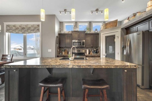 94 Mackenzie Crescent, Lacombe, AB - Indoor Photo Showing Kitchen With Upgraded Kitchen