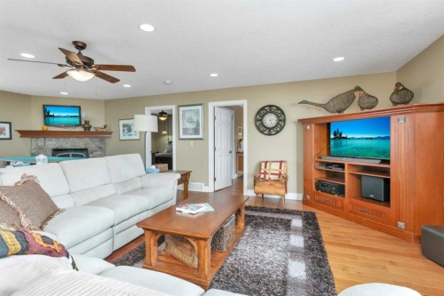 57-39408 Range Road 21, Rural Lacombe County, AB - Indoor Photo Showing Living Room With Fireplace