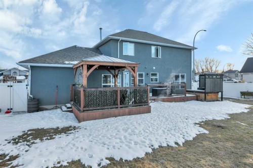 85 Hathaway Lane, Lacombe, AB - Outdoor With Deck Patio Veranda